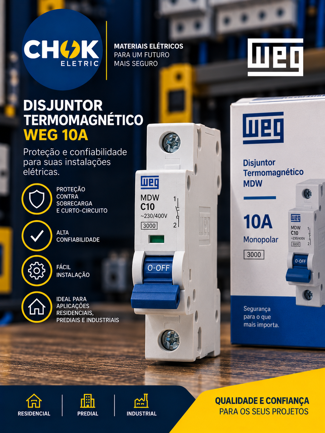 Disjuntor WEG Unipolar 10A