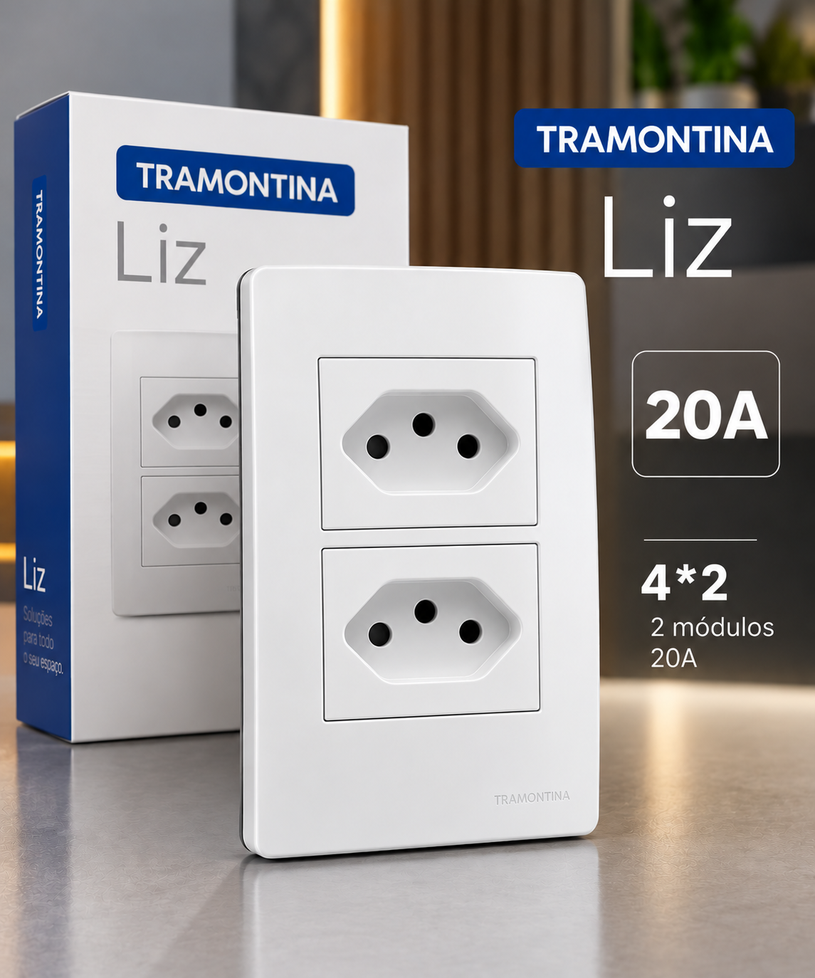 Espelho Liz 20A Duplo Tramontina