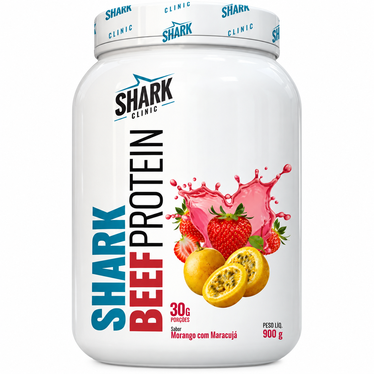 Beff Protein 900g SharkPro - Morango com Maracujá